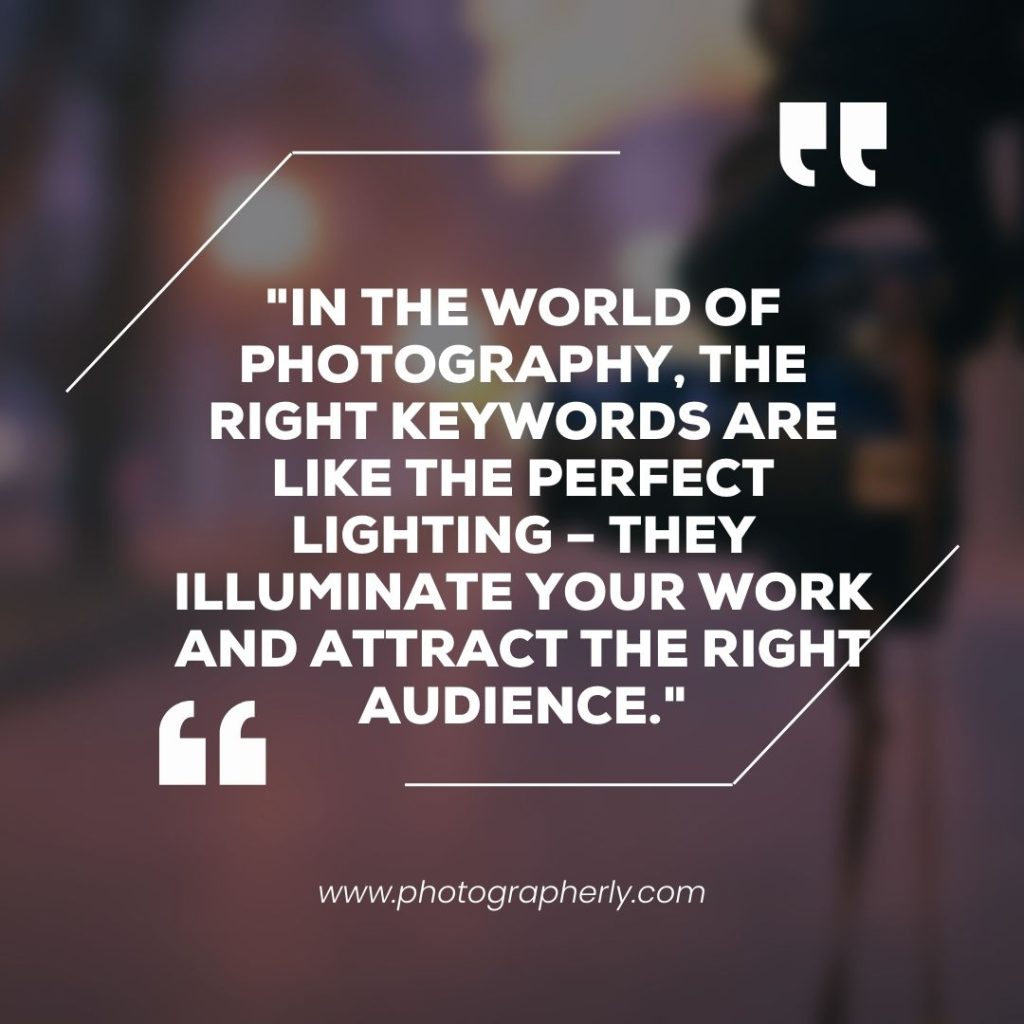 Choosing the best keywords for a photography website